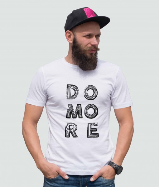 Мъжка тениска с щампа Текст и надписи DO MORE